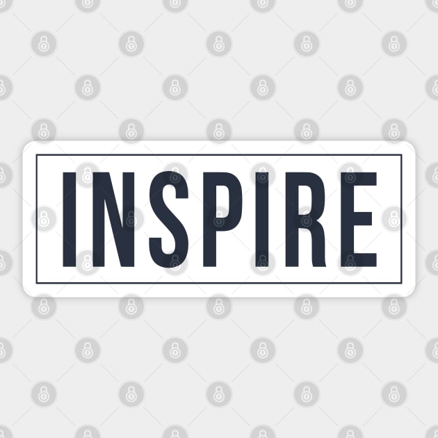 Inspire Typography Inspirational Word Retro Black Sticker by ebayson74@gmail.com